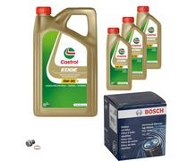 BOSCH Filtro Olio 8 L Castrol EDGE 5W-30 Per Ford Ranger TU_ 2.5 TD 4x4