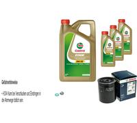 BOSCH Filtro Olio 8 L Castrol EDGE 5W-30 Per Nissan Patrol GR IV 2.8 TD
