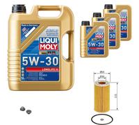 Bosch Filtro Olio 8 L Liqui Moly Longlife 3 5W-30 per Opel Frontera B 2.2 Dti