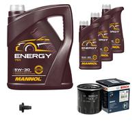 Bosch Filtro Olio 8 L mannol 5W-30 Energia per Land Rover Defender Station Carro