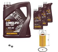 BOSCH Filtro Olio 8 L MANNOL 5W-30 Longlife Per Opel Frontera B 2.2 DTi