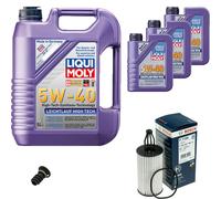 Bosch Filtro Olio 8L Liqui Moly Basso Attrito High-Tech 5W-40 per Mercedes Porto