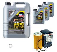 BOSCH Filtro Olio 8L Liqui Moly Top Tec 4100 5W-40 Per Hyundai KIA Genesis Coupe