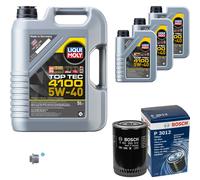 Bosch Filtro Olio 8L Liqui Moly Top Tec 4100 5W-40 per VW Seat Caddy II Box 1.9