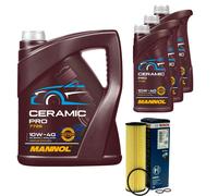 BOSCH Filtro Olio 8L MANNOL Ceramic Pro 10W-40 Per Mercedes-Benz C-Class W204