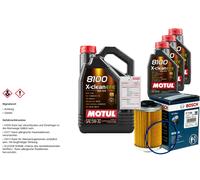 BOSCH Filtro Olio 8L MOTUL 8100 X-CLEAN EFE 5W-30 Per Opel Insignia A 2.8