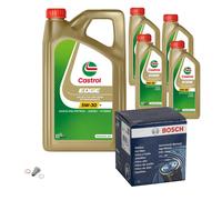 BOSCH Filtro Olio 9 L Castrol EDGE 5W-30 M Per Land Rover Defender Station Wagon