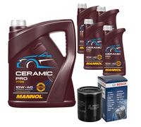 BOSCH Filtro Olio 9L MANNOL Ceramic Pro 10W-40 Per Mitsubishi Mirage/Space Star