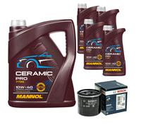 BOSCH Filtro Olio 9L MANNOL Ceramic Pro 10W-40 Per Nissan Micra IV K13 1.2 Dacia