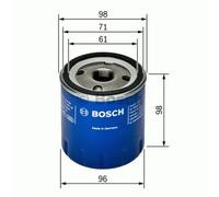 BOSCH filtro olio F026407106 avvitamento diametro 98 altezza 97 mm