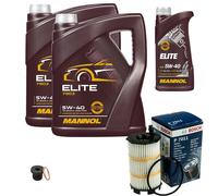 Bosch Filtro Olio motore 11L mannol Elite 5W-40 per Audi VW A5 S5 Quattro A6