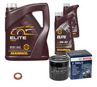 Bosch Filtro olio motore 7L mannol Elite 5W-40 per Nissan Renault Note 1.2
