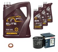 Bosch Filtro olio motore 8L mannol Elite 5W-40 per Nissan Renault Note 1.2