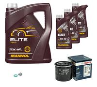 Bosch Filtro Olio motore 8L mannol Elite 5W-40 per Nissan Renault Note 1.2 Clio