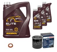 Bosch Filtro Olio motore 8L mannol Elite 5W-40 per Nissan Renault Note 1.2 Micra