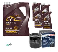 Bosch Filtro olio motore 9L mannol Elite 5W-40 per Nissan Renault Note 1.2