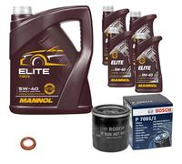 Bosch Filtro Olio motore 9L mannol Elite 5W-40 per Nissan Renault Note 1.2 Micra