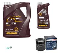 Bosch Filtro Olio olio motore 6L mannol Elite 5W-40 per Nissan Renault Note 1.2