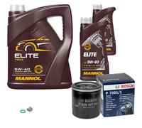Bosch Filtro Olio olio motore 7L mannol Elite 5W-40 per Nissan Renault Note 1.2