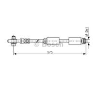 BOSCH Flessibile Del Freno Tubo Anteriore per Audi Tt Roadster A3 1 987 476 172