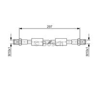 BOSCH Flessibile Del Freno Tubo Anteriore per VW Lt 28-35 I Bus Kaefer Cabriolet