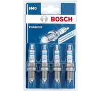 Bosch FQR8LEU2 (N40) Candele Di Accensione Bosch Nickel - Confezione Da 4 - Per un'Accensione del Motore Affidabile e Lunga Vita Utile - con un Design Resistente