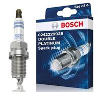 Bosch FR8DPP33 (+45) Candele Di Accensione Bosch Double Platinum - Confezione Da 4 - Per un'Accensione del Motore Affidabile e Lunga Vita Utile - con un Design Resistente