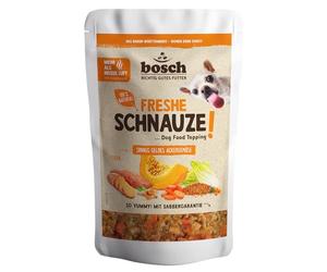 Bosch Freshe Schnauze - Vegetali gialli soleggiati 1 x 200 g | condimento per cibo per cani | adatto per cibo secco e umido | con zucca fresca, carote, patate dolci e lenticchie rosse