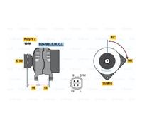 BOSCH Generatore Alternatore 100A 14V per Toyota Avensis Station Wagon