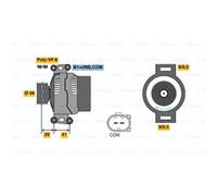 BOSCH Generatore Alternatore 110A 14V per BMW 3er Compatto E46 1er Coupé E82