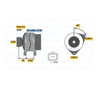 BOSCH Generatore Alternatore 120A 14V Per Citroën C5 II RC Xsara Break N2 N0
