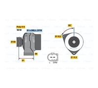BOSCH Generatore Alternatore 120A 14V Per Mercedes-Benz E-Class T-Modello