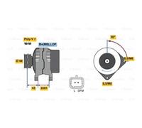 BOSCH Generatore Alternatore 125A 14V Per Renault Megane II Coupé-Cabriolet