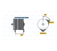 BOSCH Generatore Alternatore 140A 28V Per VW Transporter IV Bus 70XB 70XC