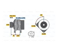 BOSCH Generatore Alternatore 150A 14V Per Ford Galaxy MK I Van WGR Seat