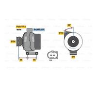 BOSCH Generatore Alternatore 150A 14V Per Ford Mondeo IV Berlina