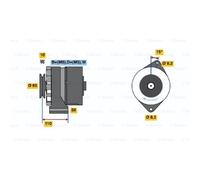 BOSCH Generatore Alternatore 65A 14V Per VW Transporter III Furgone 14