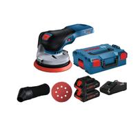 Bosch GEX 18V-125 Kit levigatrice orbitale casuale 2 batterie da 4,0 Ah L-BOXX