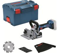 Bosch Professional 18V System Fresa universale a batteria GFF 18V-22 (incl. fresa laterale Ø 105 mm, sacchetto raccoglipolvere, piastra clip, chiave perno, inserto, L-BOXX, senza batteria/caricabatt.)