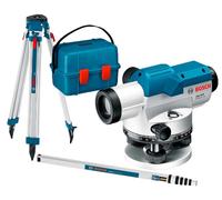 Bosch Professional Livella ottica GOL 20 D (ingrandimento 20x, unità di misura: 360 gradi, raggio d'azione: fino a 60 m, asta metrica GR 500, treppiede BT 160, in valigetta)