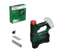 Bosch 18V System Graffatrice/Chiodatrice a batteria AdvancedTacker 18V-25 (Potente graffatura e chiodatura 2 in 1; incl. graffe, chiodi, accessorio distanziatore, cappuccio portafili)
