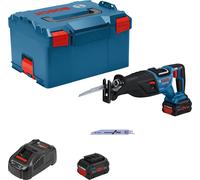 Bosch Professional BITURBO Sega universale a batteria GSA 18V-28 (incl. 2 batterie PROCORE da 5.5 Ah, caricabatteria GAL 1880, in L-BOXX)