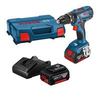 BOSCH GSB 18V-28 TRAPANO AVVITATORE PERCUSSIONE CON 2 BATTERIE 18V 3.0 Ah L-Case