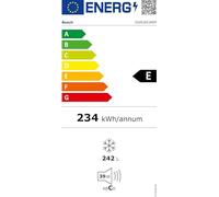 Bosch GSN36CWEP, Serie 4, Congelatore per armadietto, posa libera, 186 x 60 cm, 242 L, Bianco