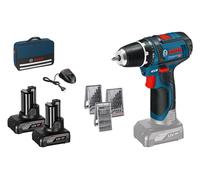 Bosch GSR 12V-15 Trapano Avvitatore A Batteria 2x 4,0 Ah Li-Ion Kit Accessori