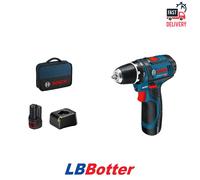 BOSCH GSR 12V-15 trapano avvitatore con due batterie GBA 12V e carica 060186810F