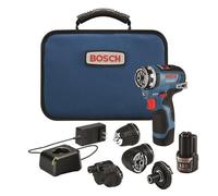 Bosch GSR12V-300FCB22 12V Max EC Brushless Flexiclick 5-in-1 Drill/Driver System with (2) 2.0 Ah Batterie