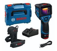 Bosch professional Termocamera GTC 12V-450-13 (risoluzione 256x192 px, da -20°C a +450 °C, doppia fonte di alimentazione, GBA 12V 2,0 Ah, GAL 12V-40, custodia, cavo USB-C®, L-Boxx)