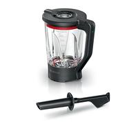 Bosch MUZS6MX Set di attacchi 1,5 L Stainless steel Nero Trasparente Vetro
