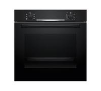 Bosch HBA510BA3 Serie 2 forno da incasso 60 x 60 cm, aria calda 3D per cottura uniforme su 3 livelli, riscaldamento rapido, illuminazione interna alogena, nero